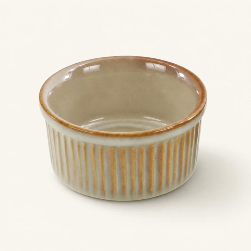 Kokilka ceramiczna 10 cm Ombres brązowa
