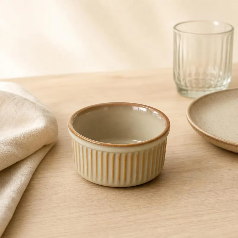 Kokilka ceramiczna 10 cm Ombres brązowa