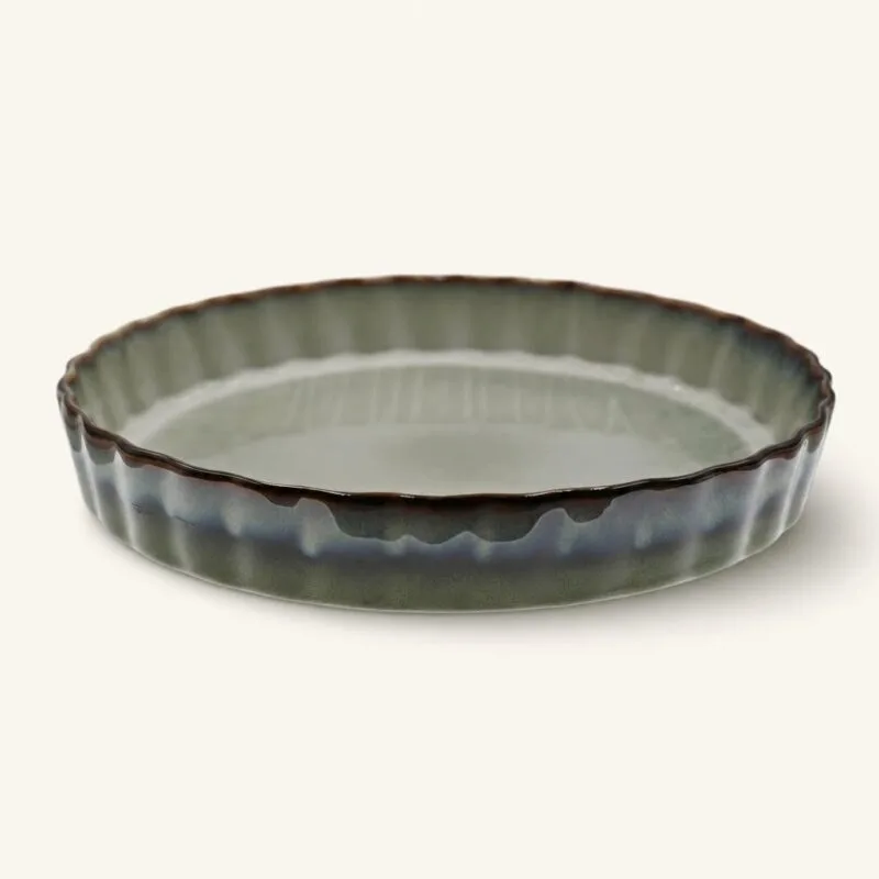 dz-graf-5907696078533-cream Forma do tarty ceramiczna 26 cm zielona