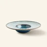 Talerz do makaronu ceramiczny 28 cm niebieski