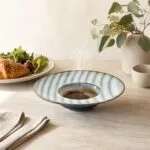 Talerz do makaronu ceramiczny 28 cm granatowo-szary