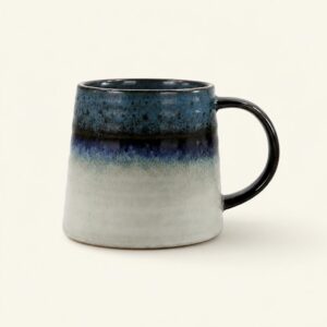 Kubek ceramiczny 400 ml granatowo-szary