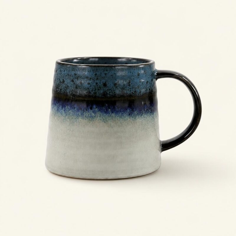 Kubek ceramiczny 400 ml granatowo-szary