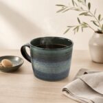Kubek ceramiczny 1 L zielono-szary
