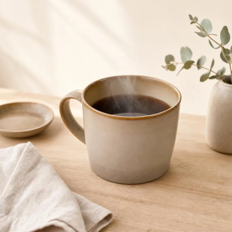 Kubek ceramiczny 1 L beżowy