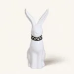 Figurka Zając ceramiczna 22,5 cm biała