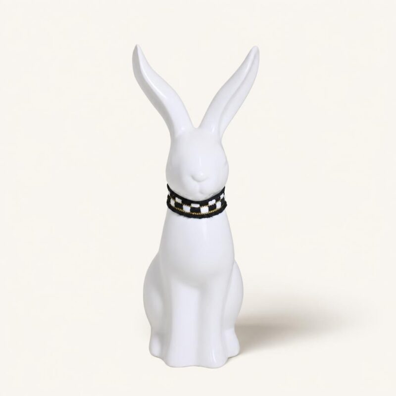 Figurka Zając ceramiczna 22,5 cm biała