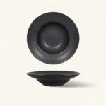 Talerz do pasty ceramiczny głęboki 24 cm czarny