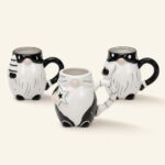 Kubek ceramiczny 500 ml Gnom czarno-biały