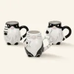 Kubek ceramiczny 500 ml Gnom czarno-biały