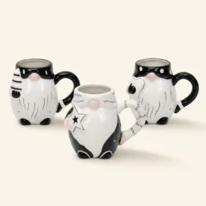 Kubek ceramiczny 500 ml Gnom czarno-biały