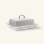 Maselniczka porcelanowa prostokątna 17 cm biała