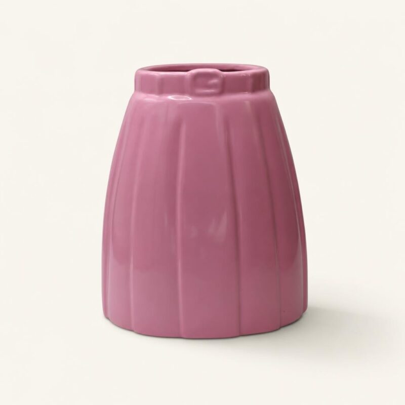 dz-graf-89256-cream Wazon ceramiczny różowy spódnica 14,4 x 19,2 cm