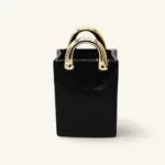 Wazon ceramiczny torebka 26 cm czarny