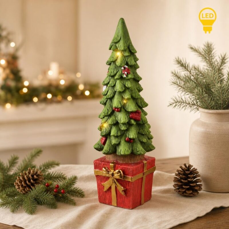 Figurka Choinka LED 64 cm Santa Lila zielona