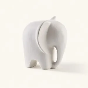 Figurka Słoń ceramiczna Mia biała