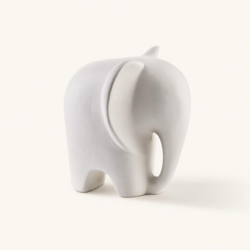 Figurka Słoń ceramiczna Mia biała