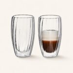 Szklanki z podwójną ścianką do kawy herbaty 450 ml komplet 2