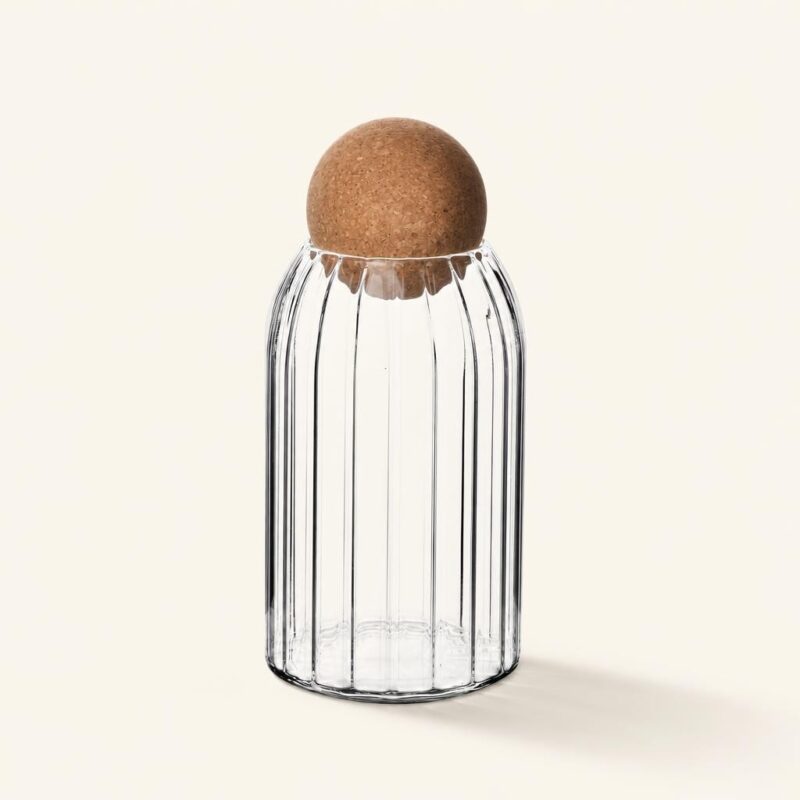 Słoik szklany tłoczony z korkiem 640 ml Modern Kitchen