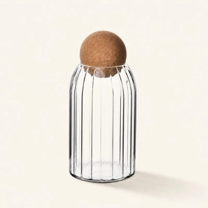 Słoik szklany tłoczony z korkiem 640 ml Modern Kitchen