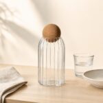 Słoik szklany tłoczony z korkiem 640 ml Modern Kitchen