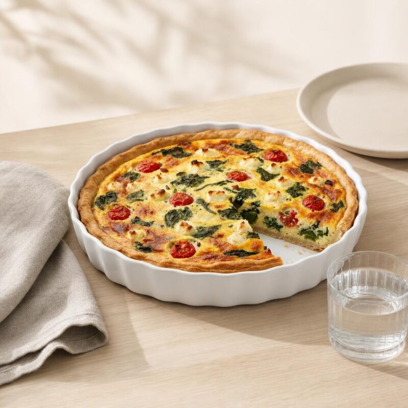 Forma do tarty ceramiczna 26cm biała