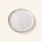 Talerz deserowy ceramiczny płytki 22 cm Basic Nature biały