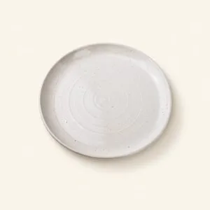 Talerz deserowy ceramiczny płytki 22 cm Basic Nature biały
