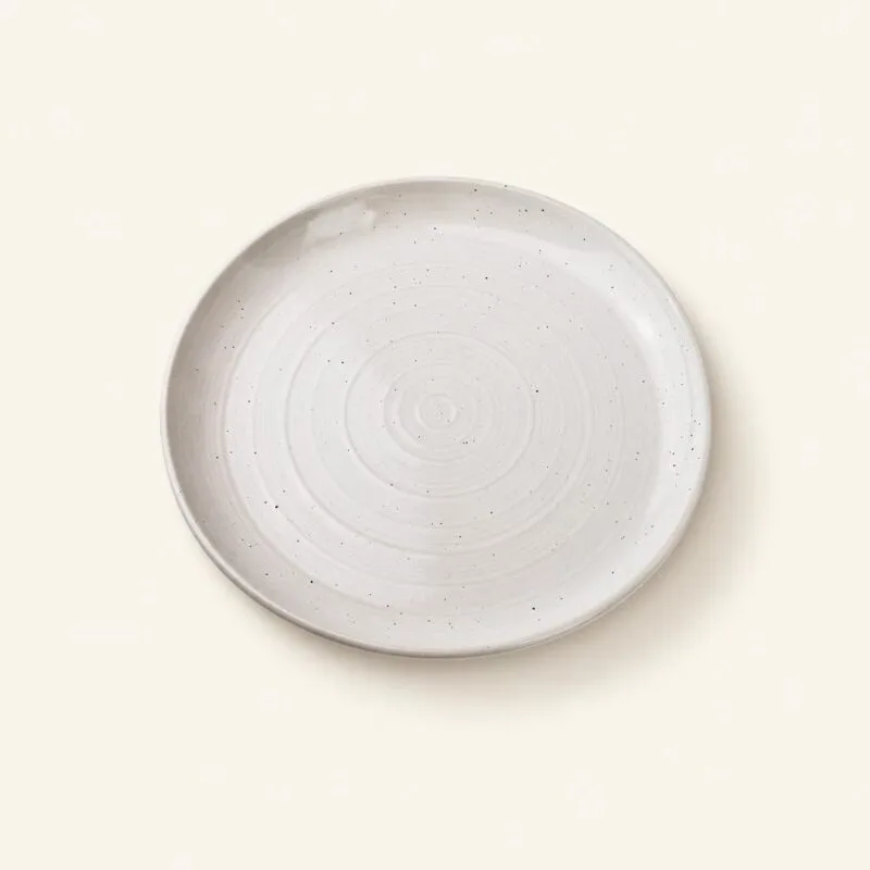 Talerz deserowy ceramiczny płytki 22 cm Basic Nature biały