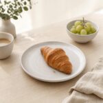 Talerz deserowy ceramiczny płytki 22 cm Basic Nature biały