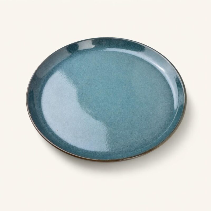 Talerz obiadowy ceramiczny płytki 27,5 cm Basic Nature turkusowy