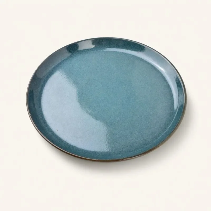 Talerz obiadowy ceramiczny płytki 27,5 cm Basic Nature turkusowy