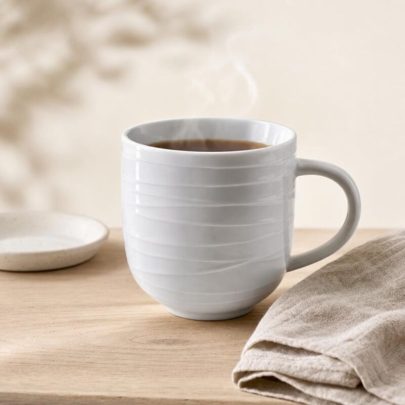 Kubek porcelanowy 310 ml Basic biały