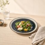 Talerz obiadowy ceramiczny płytki 27,5 cm Basic Nature grafitowy