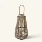 Lampion wiklinowy 42 cm Lucie szary