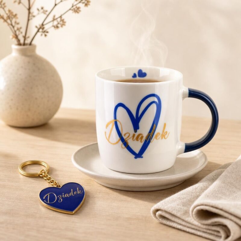 Kubek porcelanowy 350 ml dla dziadka biały