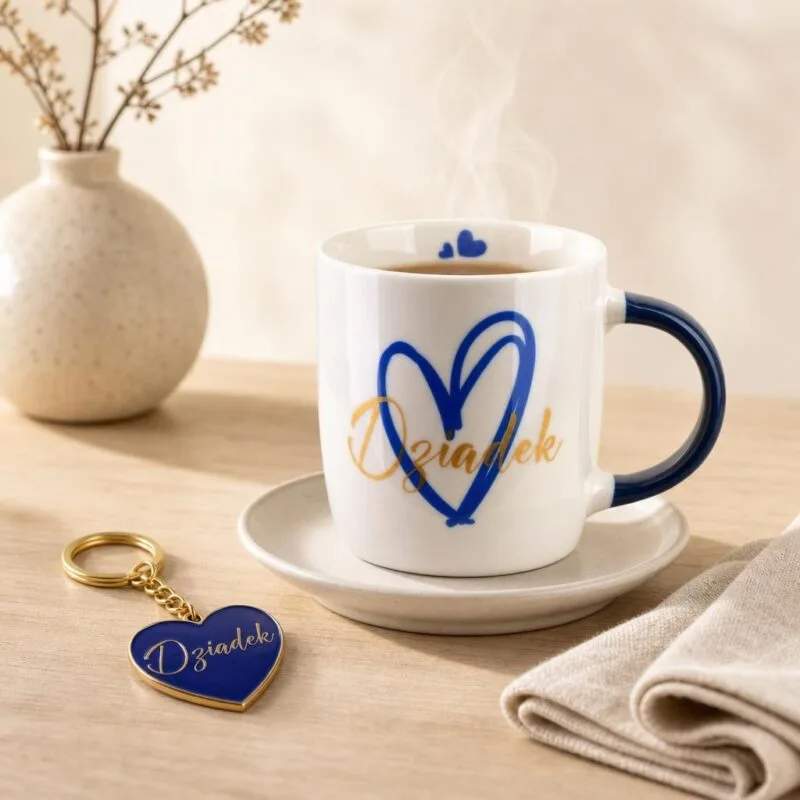 Kubek porcelanowy 350 ml dla dziadka biały