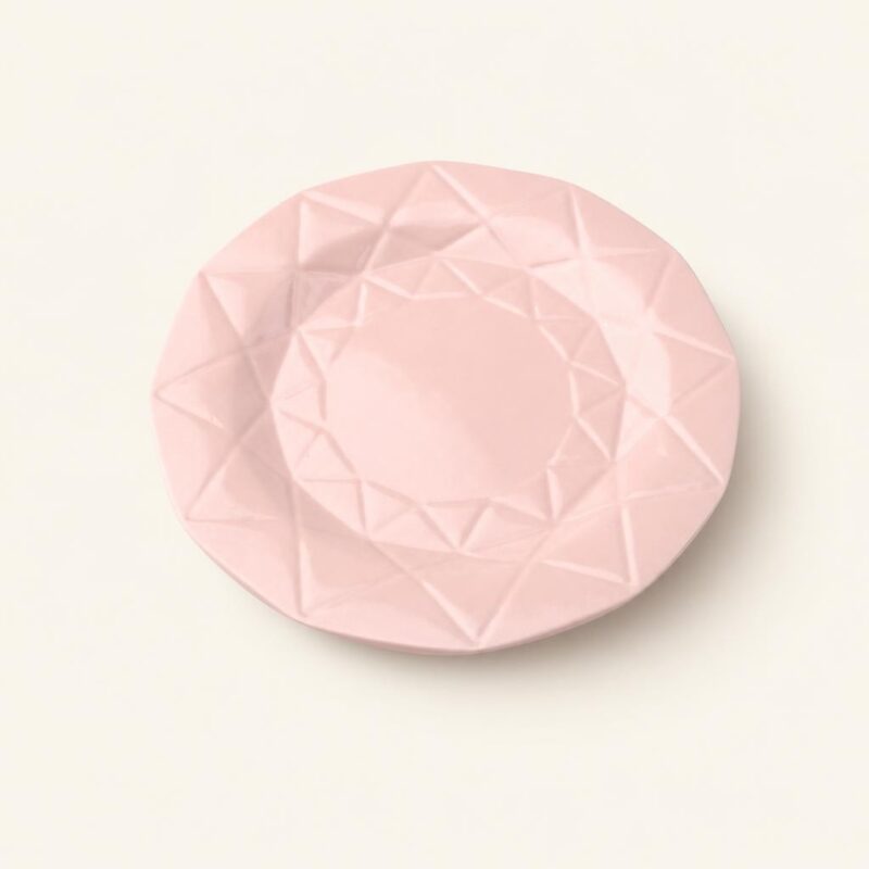 Talerz obiadowy ceramiczny 24 cm Adel Pink różowy