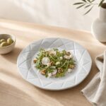 Talerz obiadowy ceramiczny 24 cm Adel Grey szary