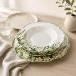 Serwis obiadowy porcelana 18 el wzór kwiatowy