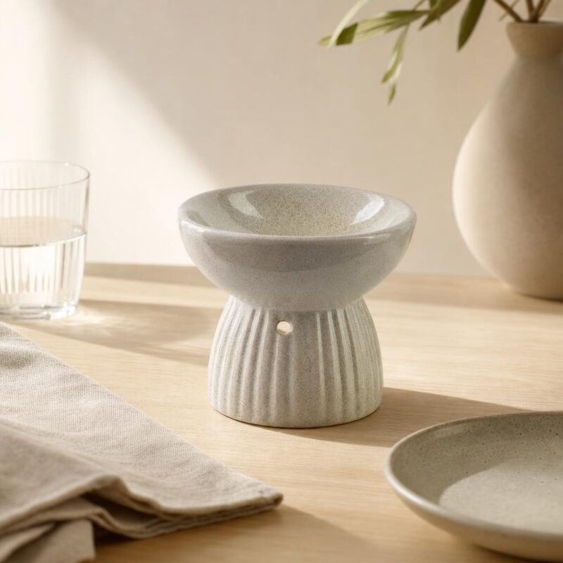 Kominek ceramiczny 10 cm beżowy