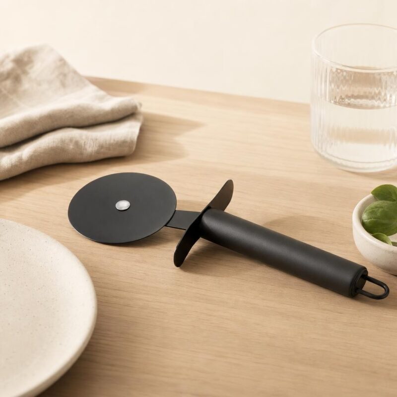 Nóż stalowy do pizzy 20 cm Modern Kitchen czarny
