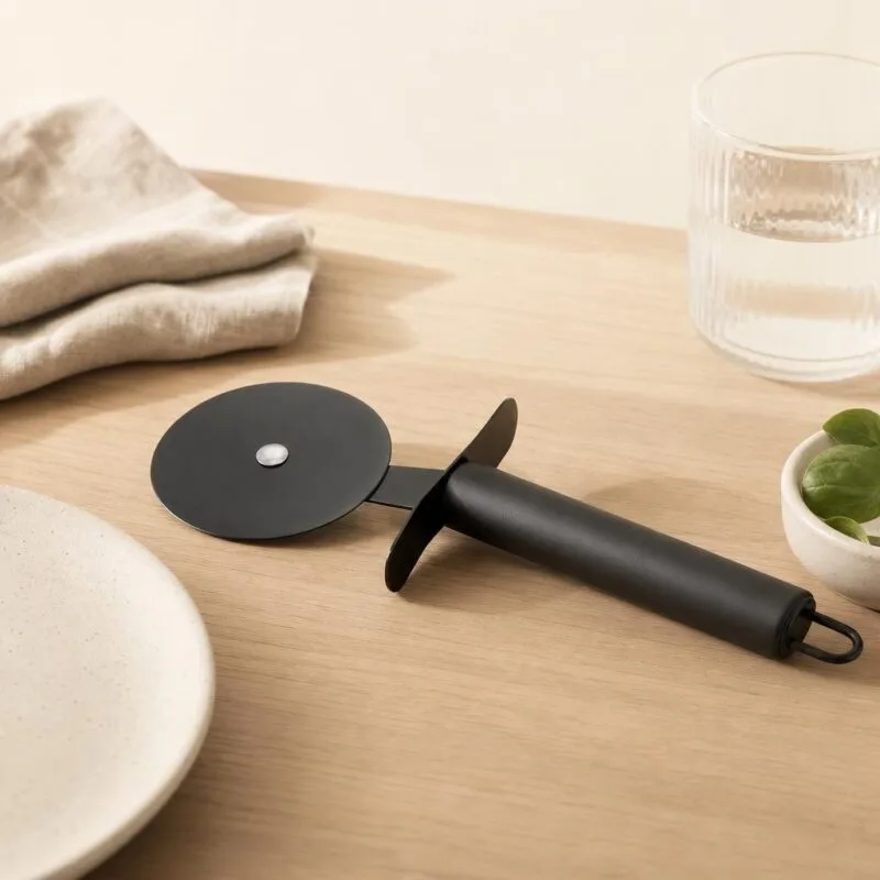 Nóż stalowy do pizzy 20 cm Modern Kitchen czarny