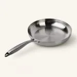 Patelnia stalowa metalowa nierdzewna 30 cm srebrna