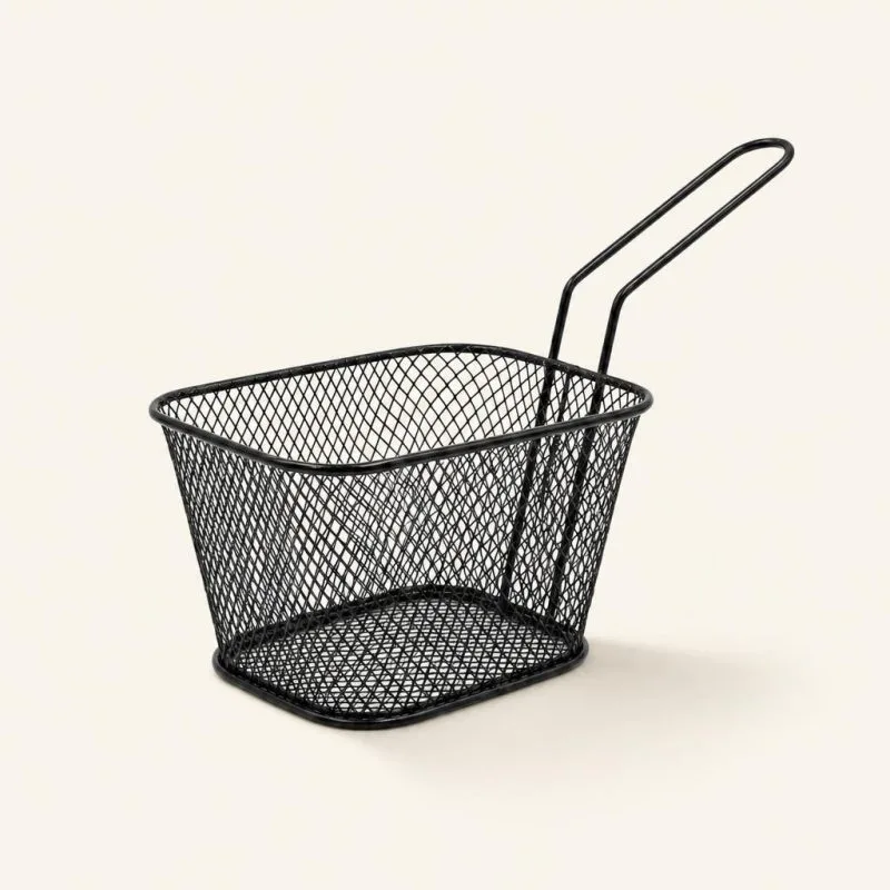 Koszyk na frytki stalowy duży 23 cm czarny