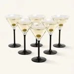 Kieliszki do martini 260 ml Onyx czarna nóżka