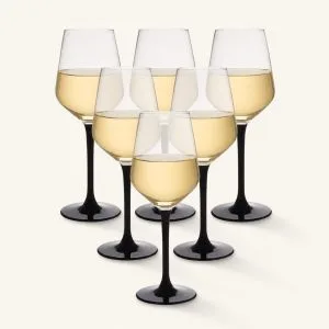 Kieliszki do wina białego 290 ml Rubin Black 6 szt.