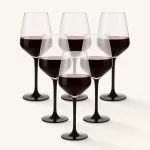 Kieliszki do wina czerwonego 370 ml Rubin Black 6 szt.