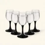 Kieliszki do wódki 35 ml Onyx czarna nóżka 6 szt.