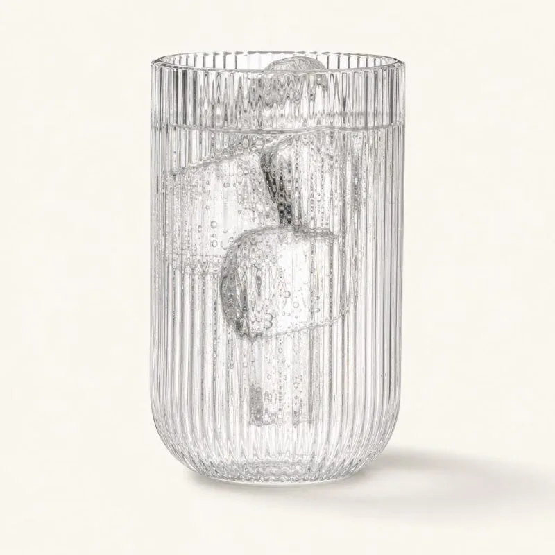 Szklanka ryflowana 430 ml wysoka do wody i drinków